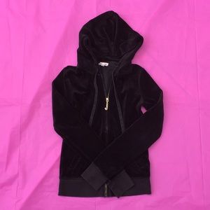 Juicy Couture Velour Hoodie in black